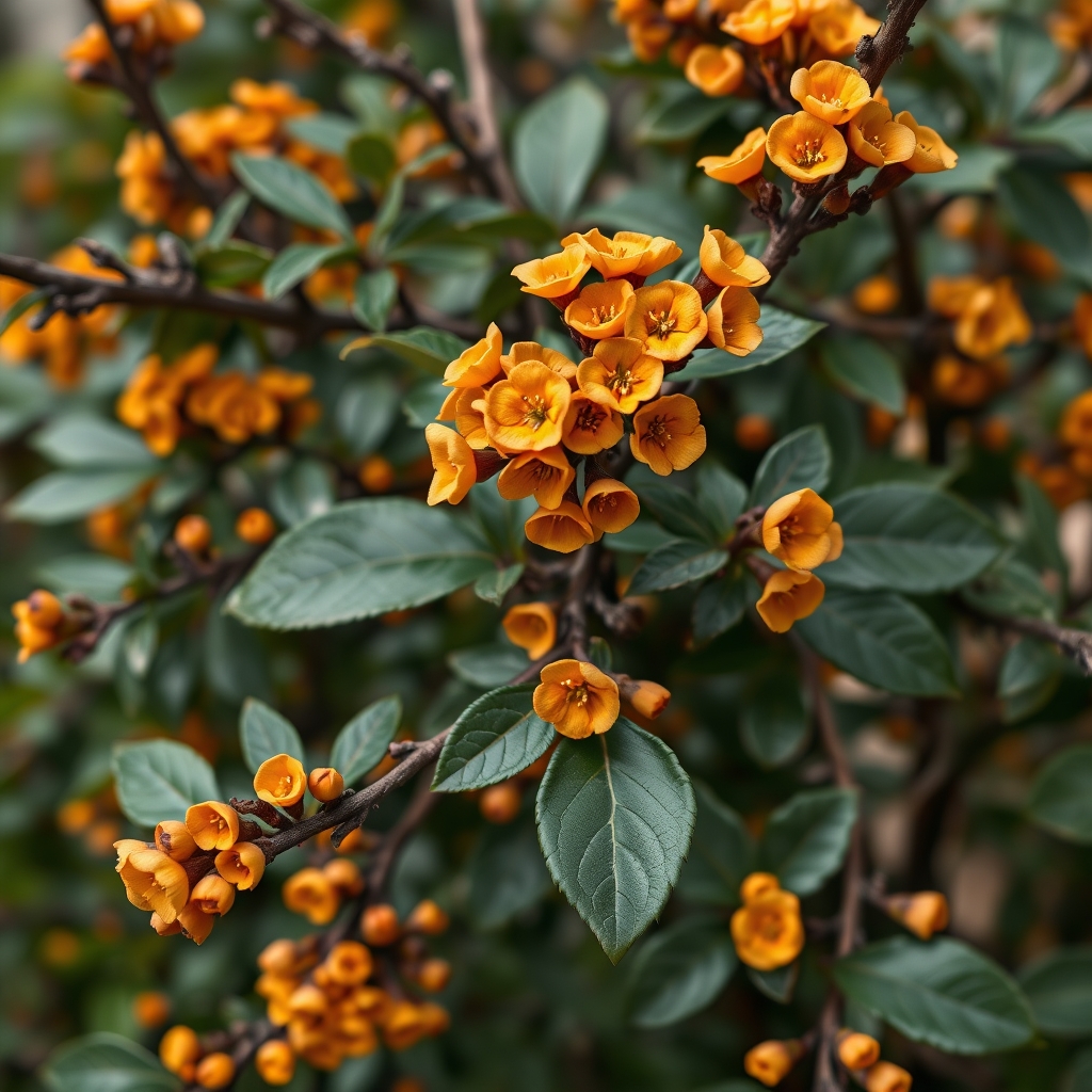 Chaenomeles speciosa 'Mango Storm'