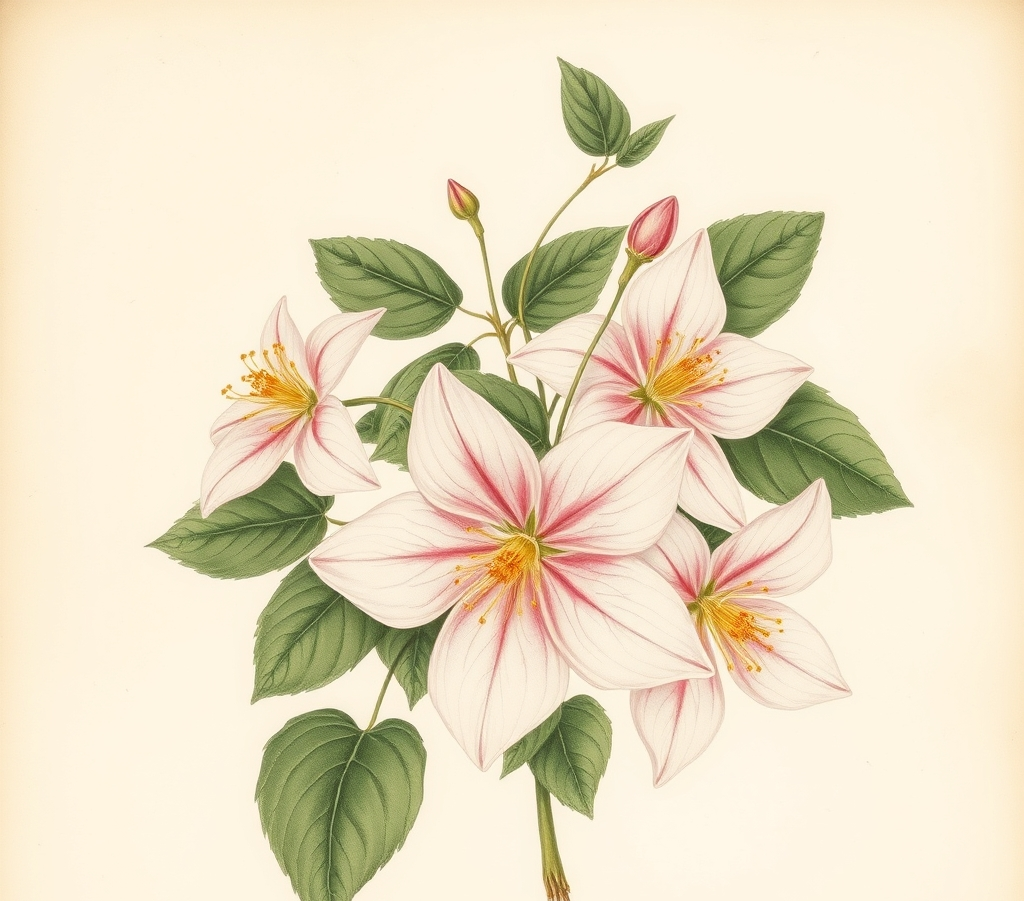 Clematis montana 'Apple Blossom'
