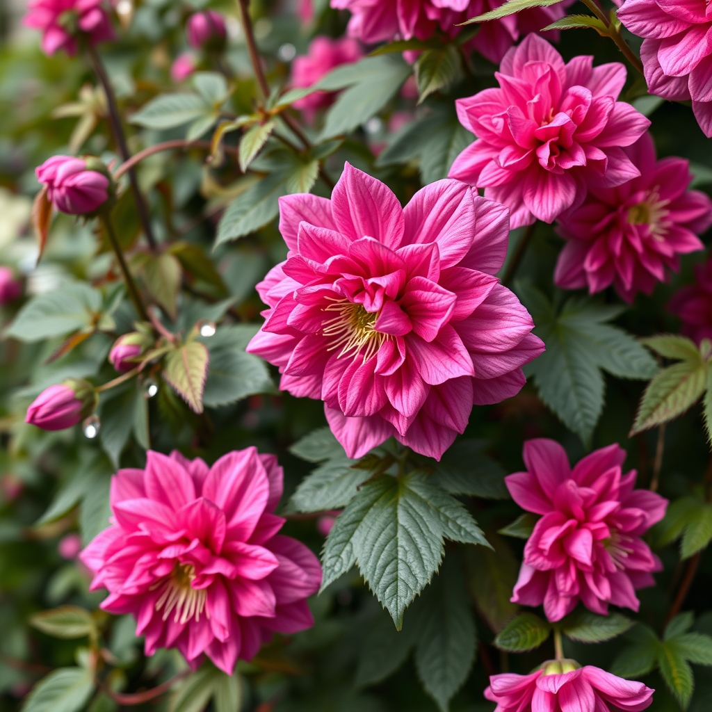 Clematis montana 'Double Rasberry Truffle'