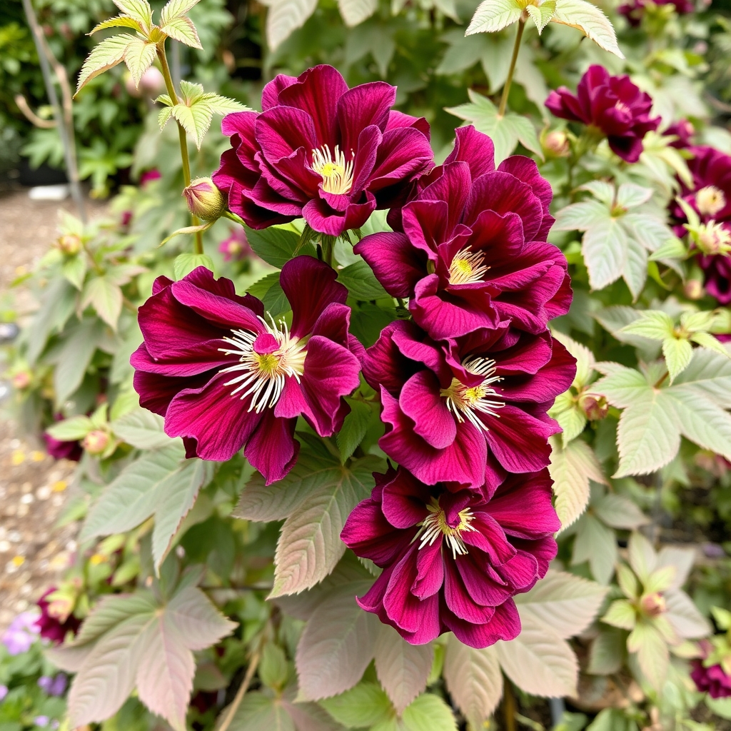 Clematis montana 'Red Velvet Truffle'