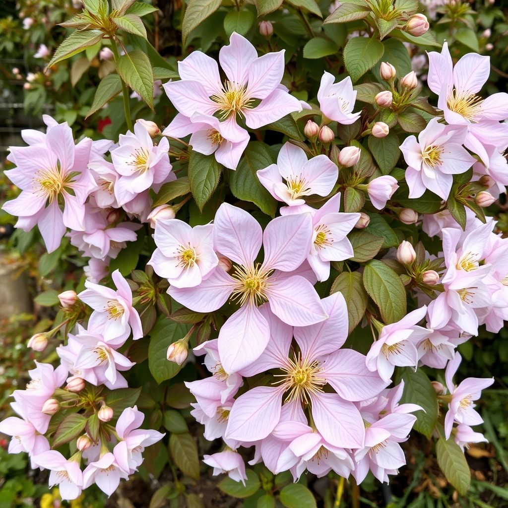 Clematis montana 'Rosebud'