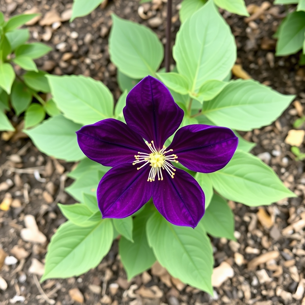 Clematis Warszawska Nike Purple Blooms for Garden Trellis
