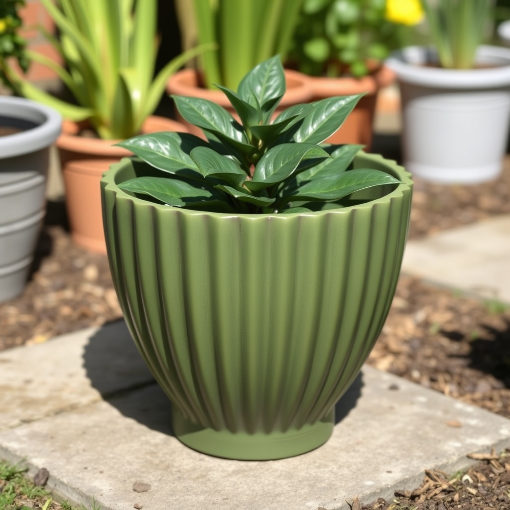 Coco Pot Green – W30 x H33cm