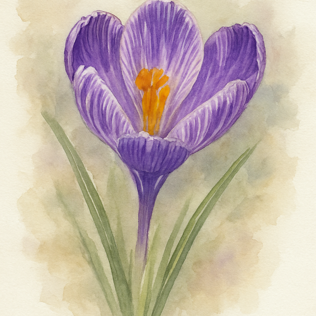 Crocus Large Flowering King of the Striped