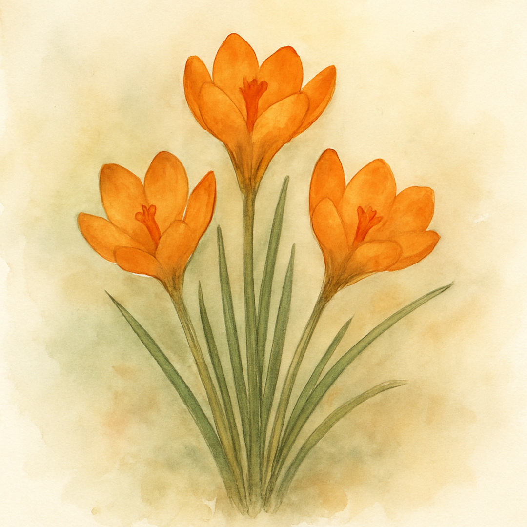 Crocus olivieri Orange Monarch
