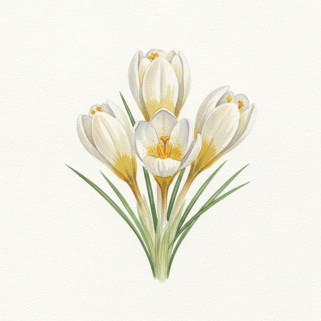 Crocus 'Polar Bear'