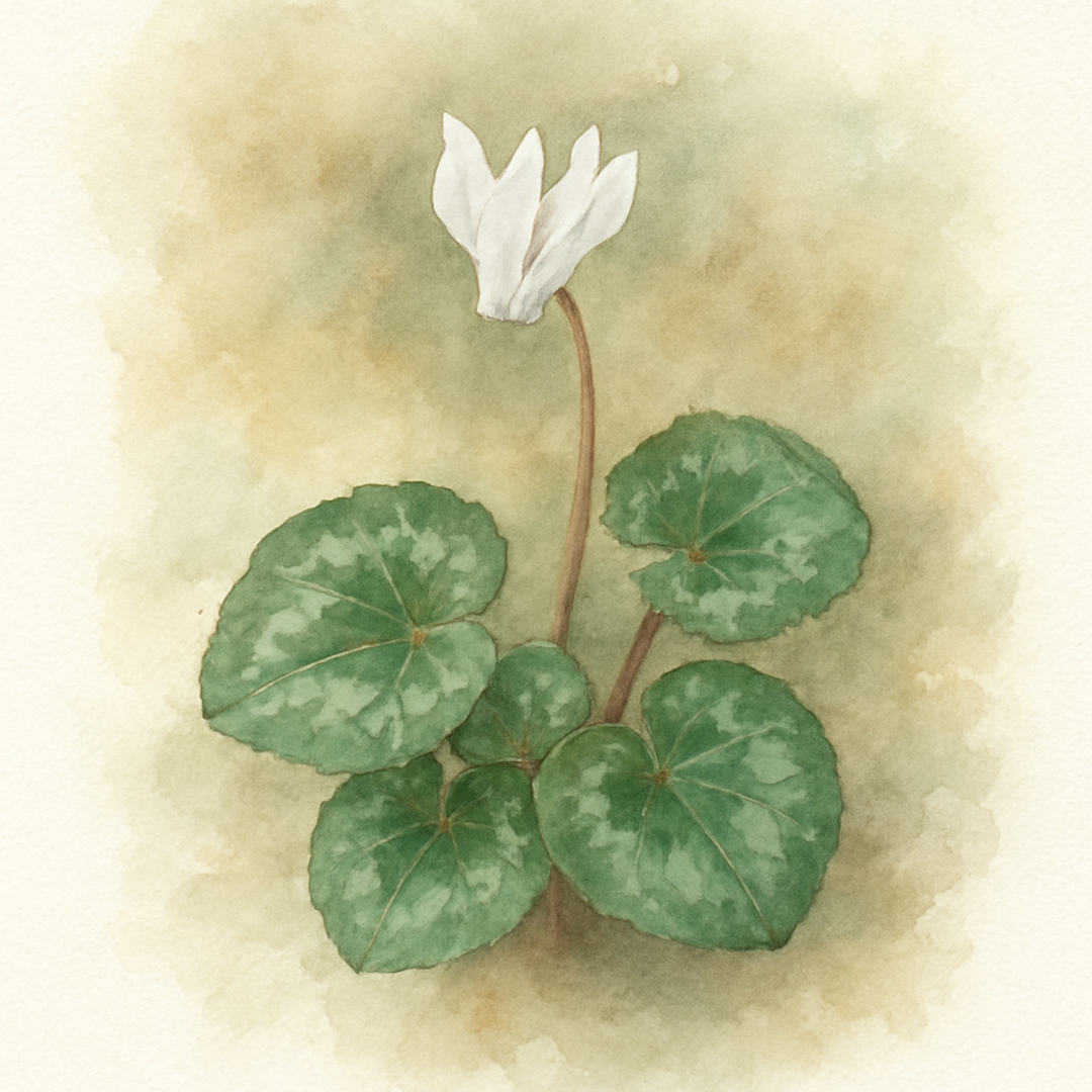 Cyclamen alpinum forma leucanthum