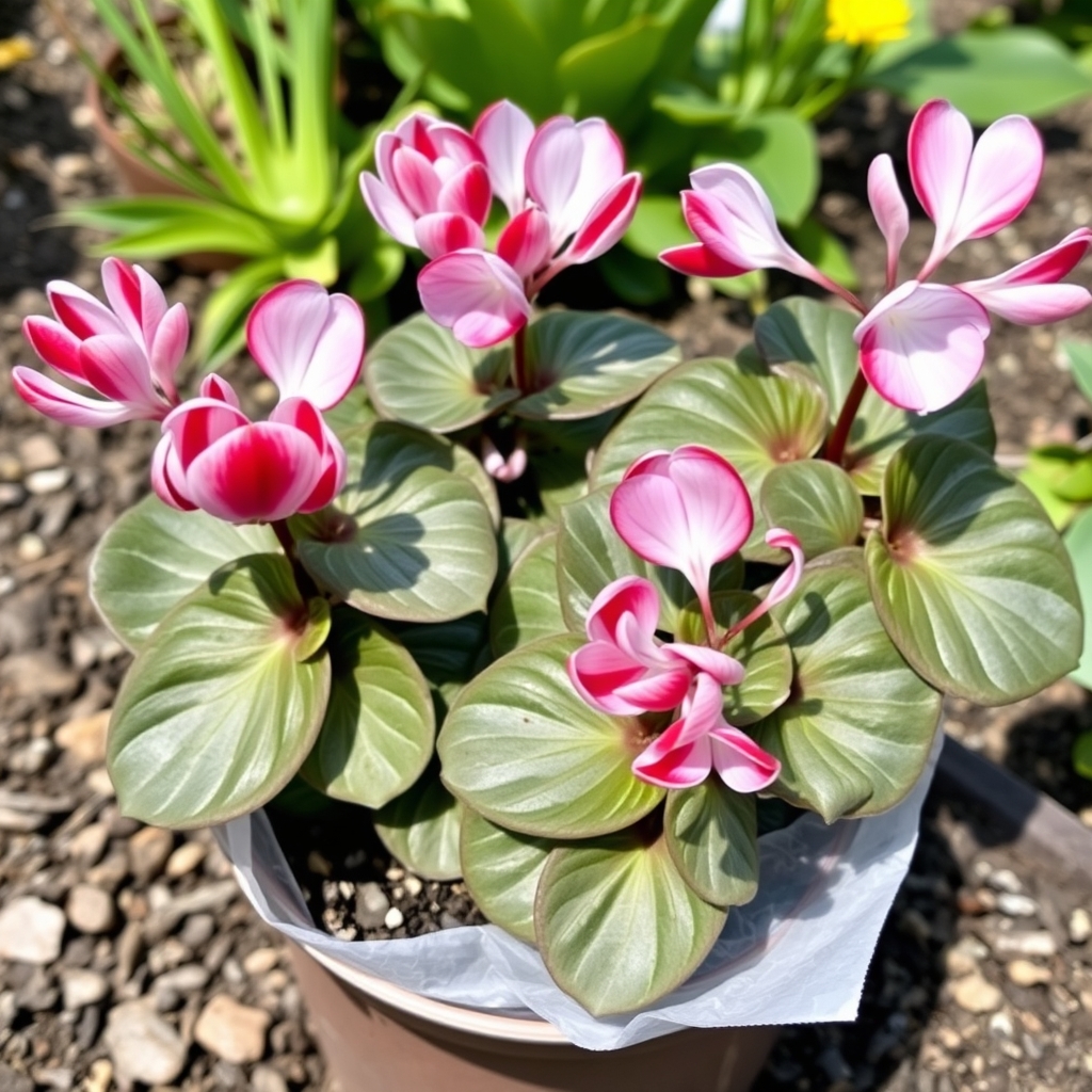 Cyclamen Carnaval Trio Gift Wrapped