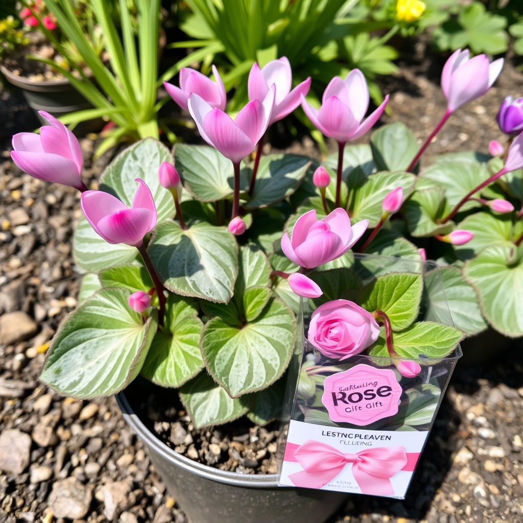 Flowering Rose & Cyclamen | Envelope Giftbox