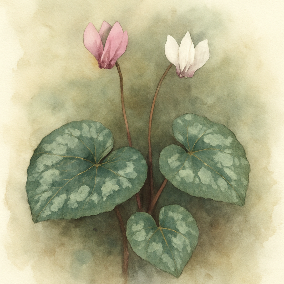 Cyclamen hederifolium Pewter Group