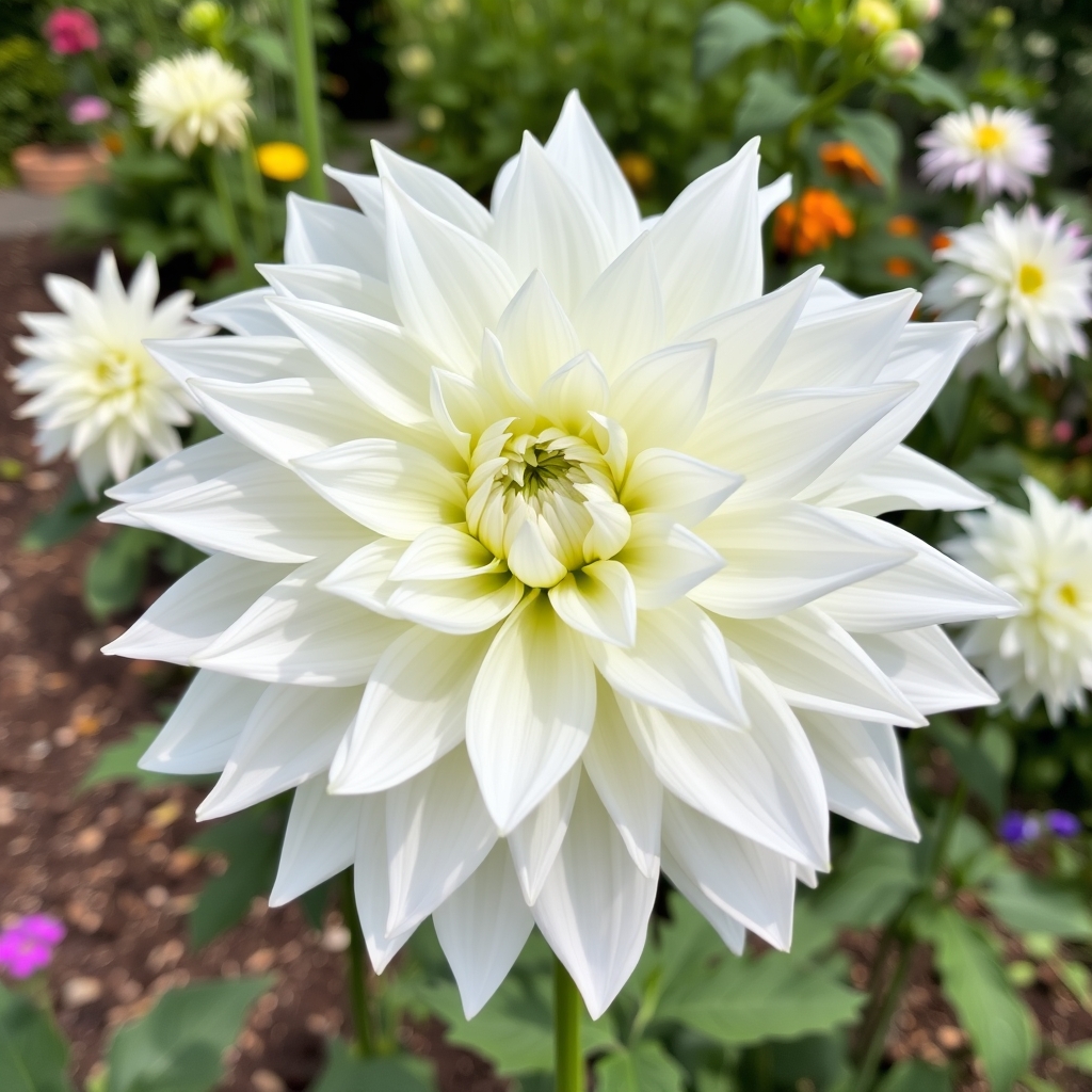 Dahlia ‘White Charlie Two’