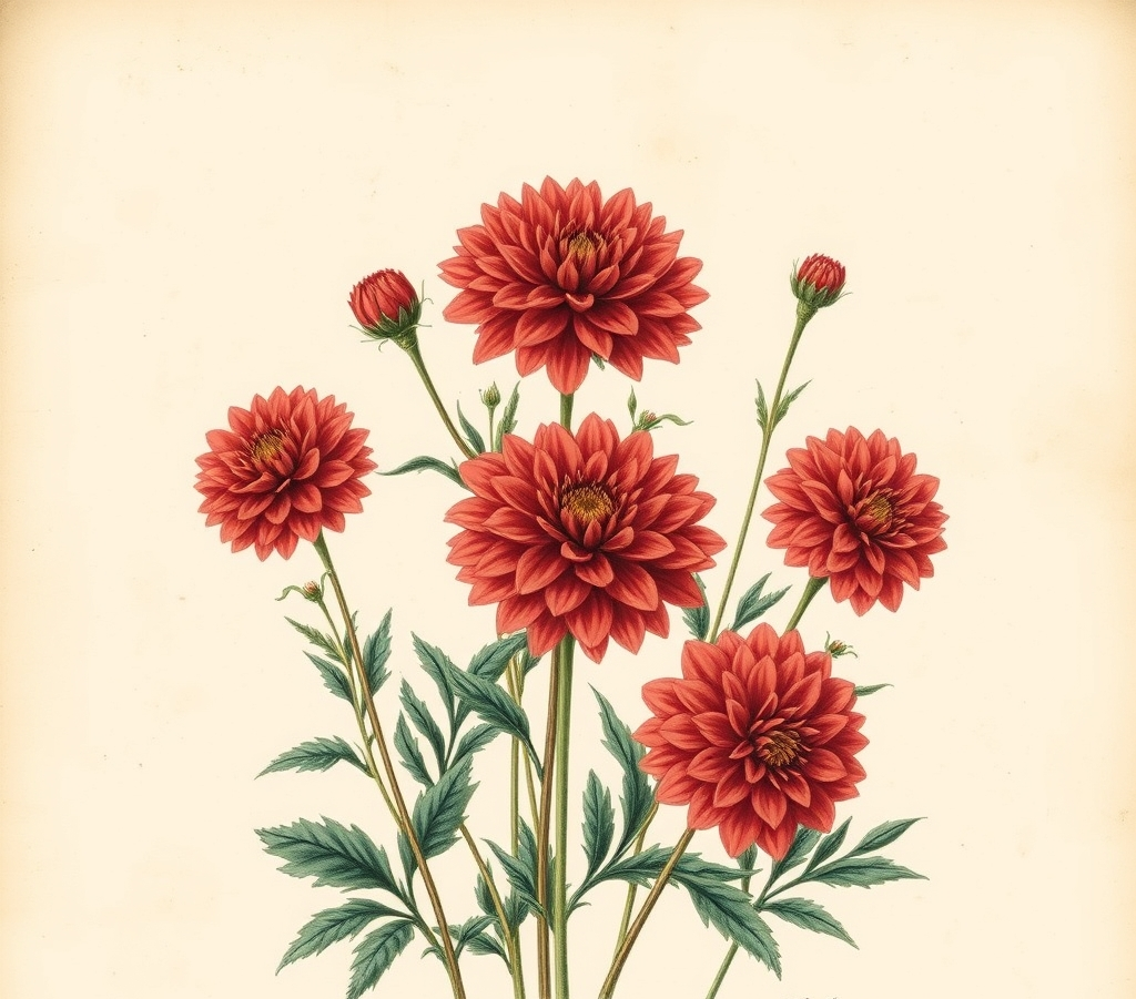 Dahlia Bizon Red