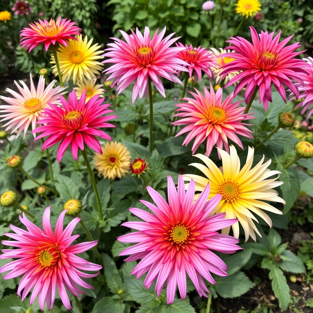 Dahlia Cactus Mixed