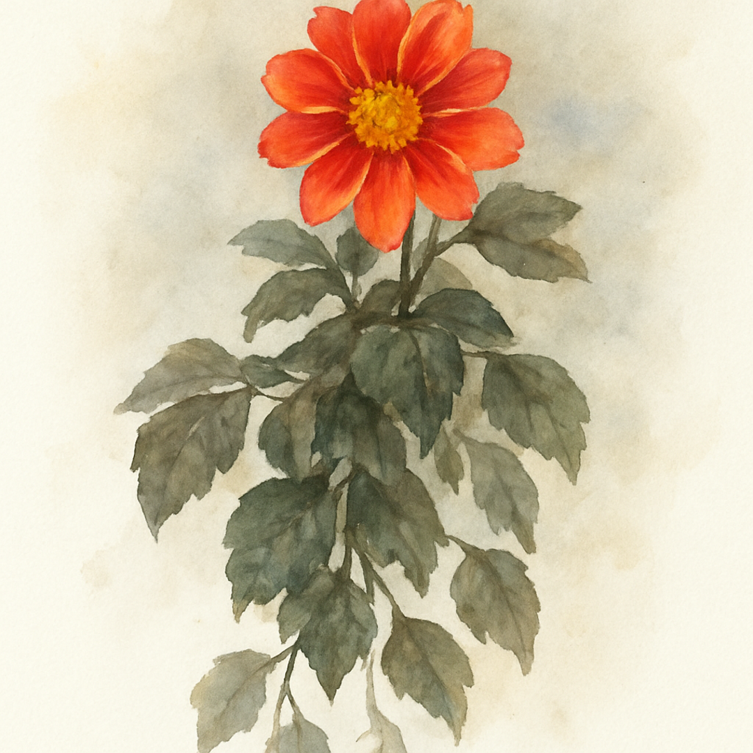 Dahlia Happy Days Orange Red Bicolour Basket Plants