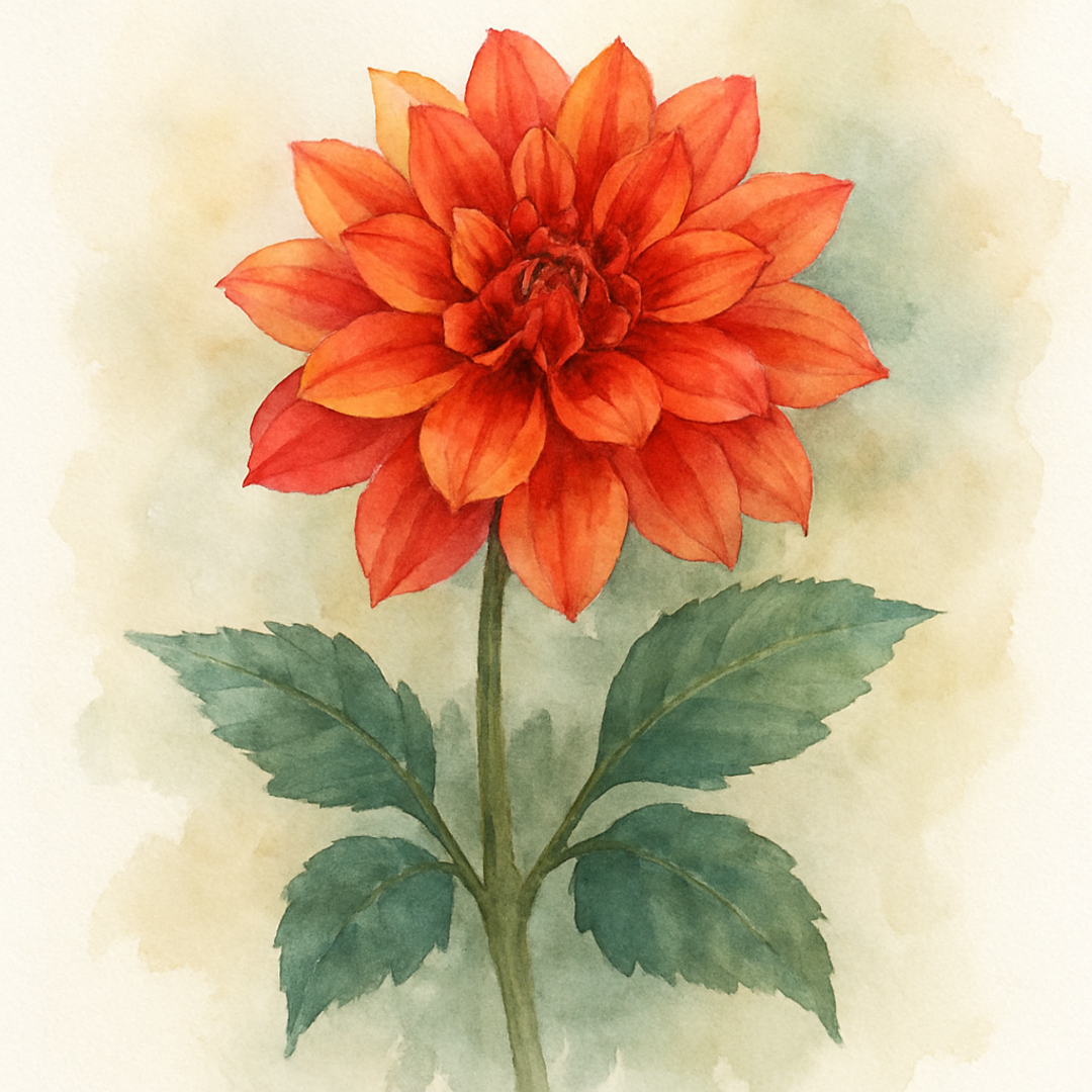 Dahlia Happy Days 'Orange Red Bicolour'