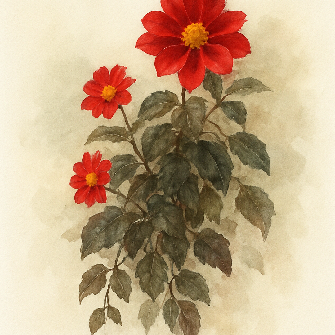 Dahlia Happy Days Scarlet Red Basket Plants