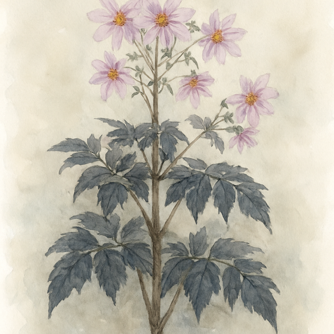 Dahlia imperialis ‘Gun Metal’