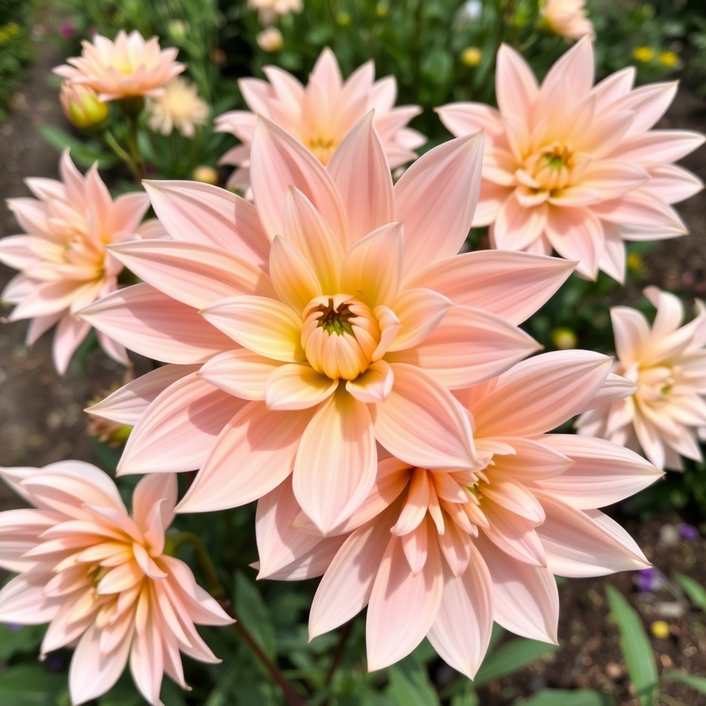 Dahlia Peaches and Vanilla Tubers