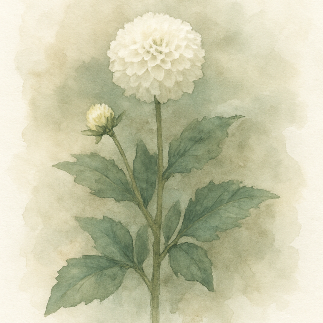 Dahlia 'Piccolo White'