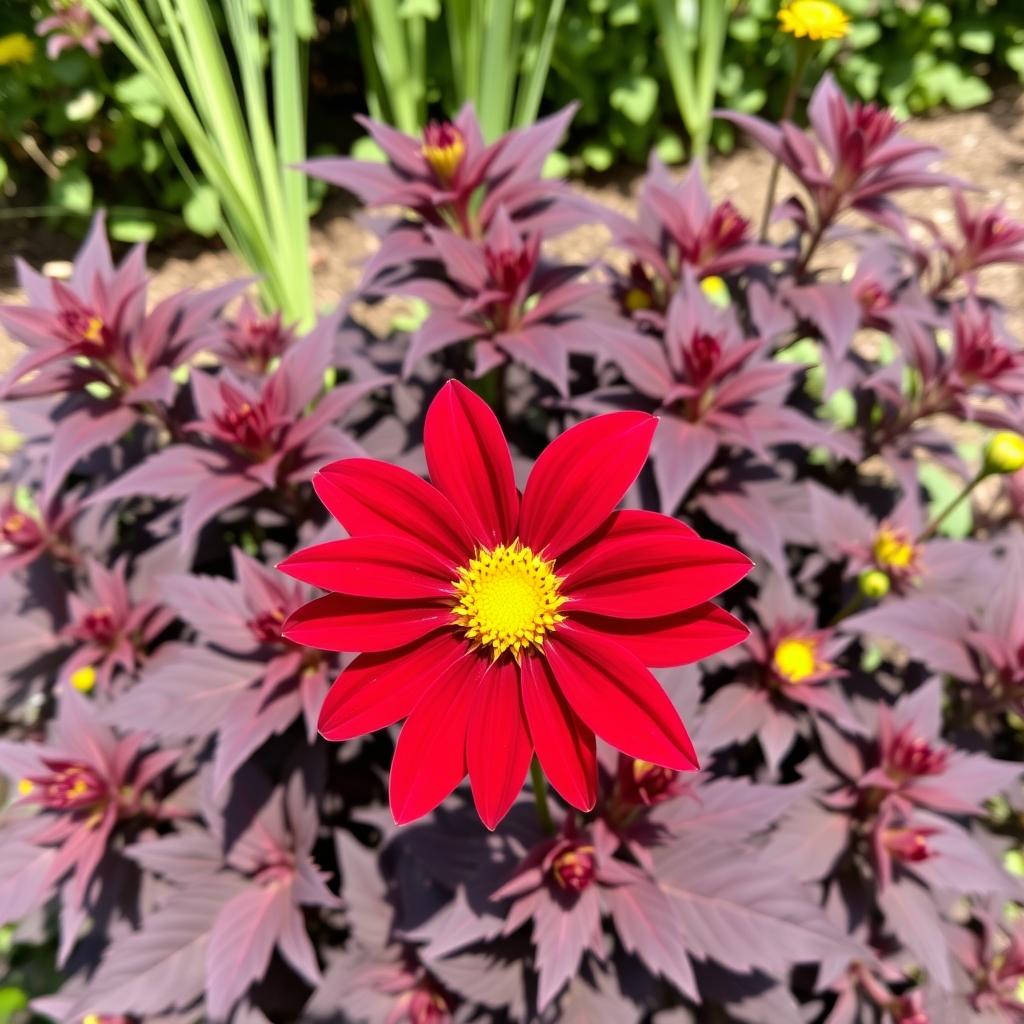 Dahlia Pinnata Seeds 'Black Forest Ruby'