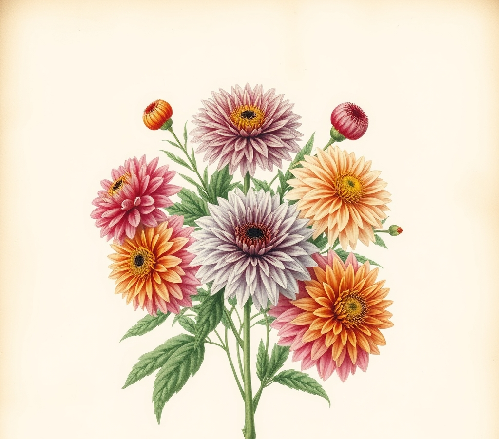 Dahlia Pompon & Ball Mix