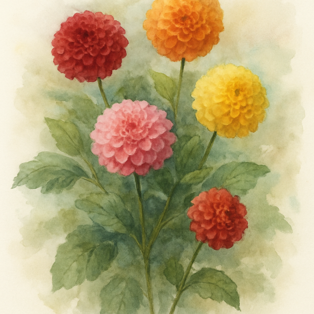Dahlia Pompon & Ball Mix