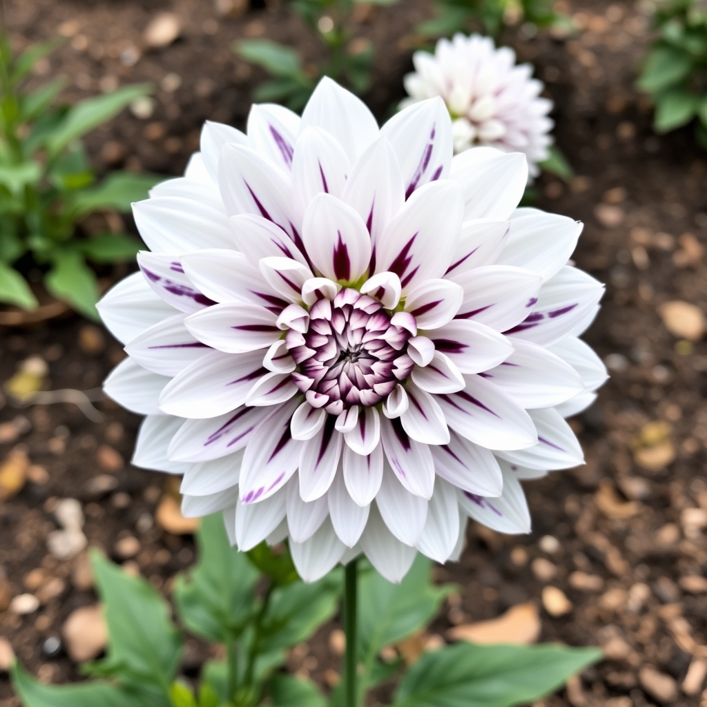 Dahlia Pompon ‘Marble Ball’