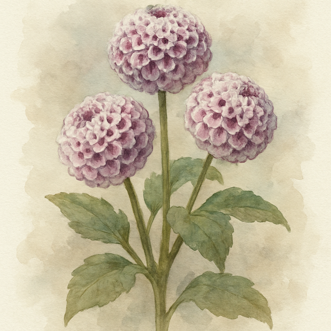 Dahlia Pompon ‘Marble Ball’