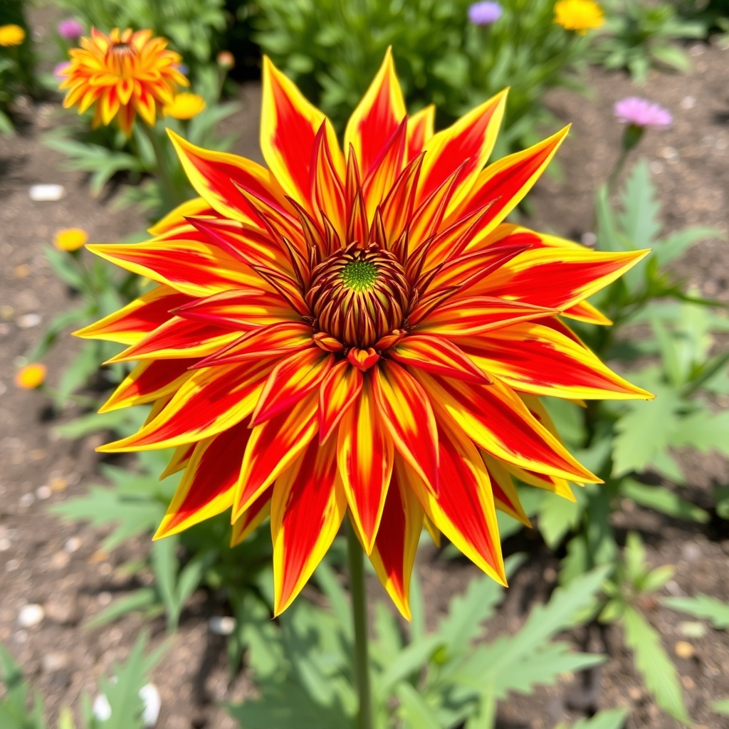 Dahlia Striped Vulcan Tubers