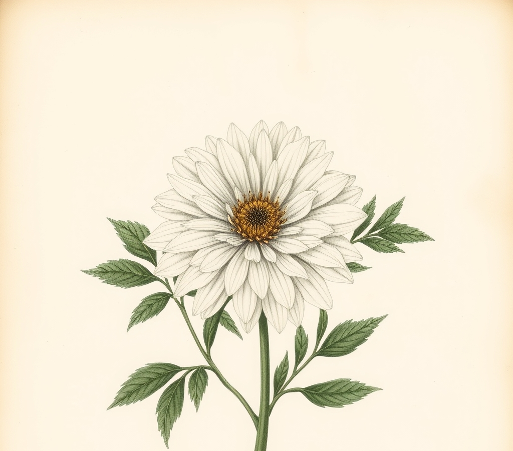 Dahlia White Aster
