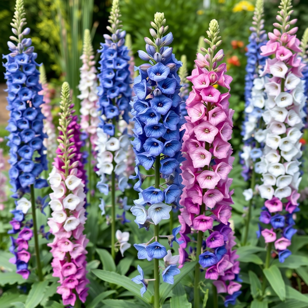 Delphinium ‘Rainbow Sensation’ (Highlander Series)