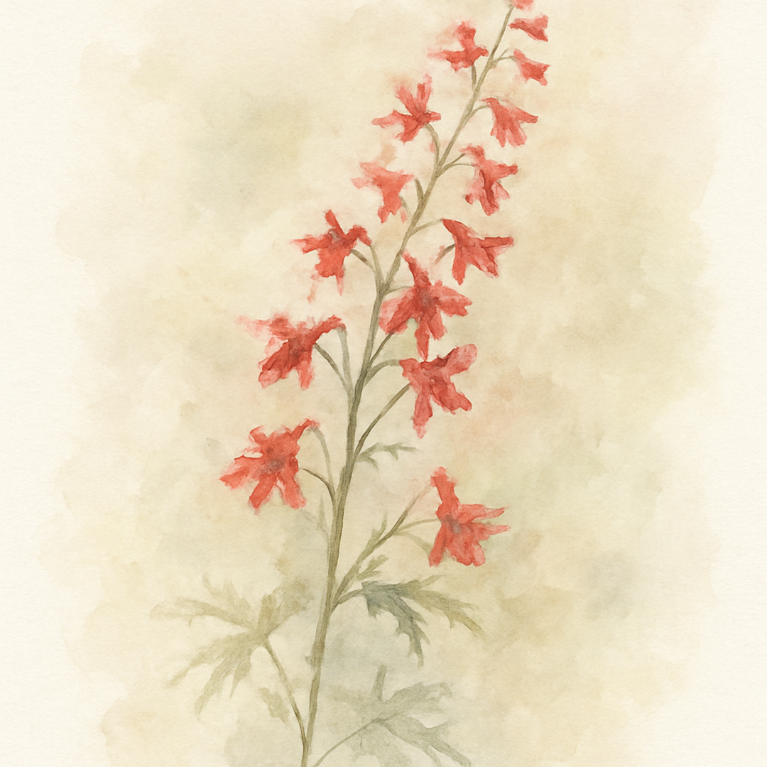 Delphinium Seeds 'King Scarlet English Rose'