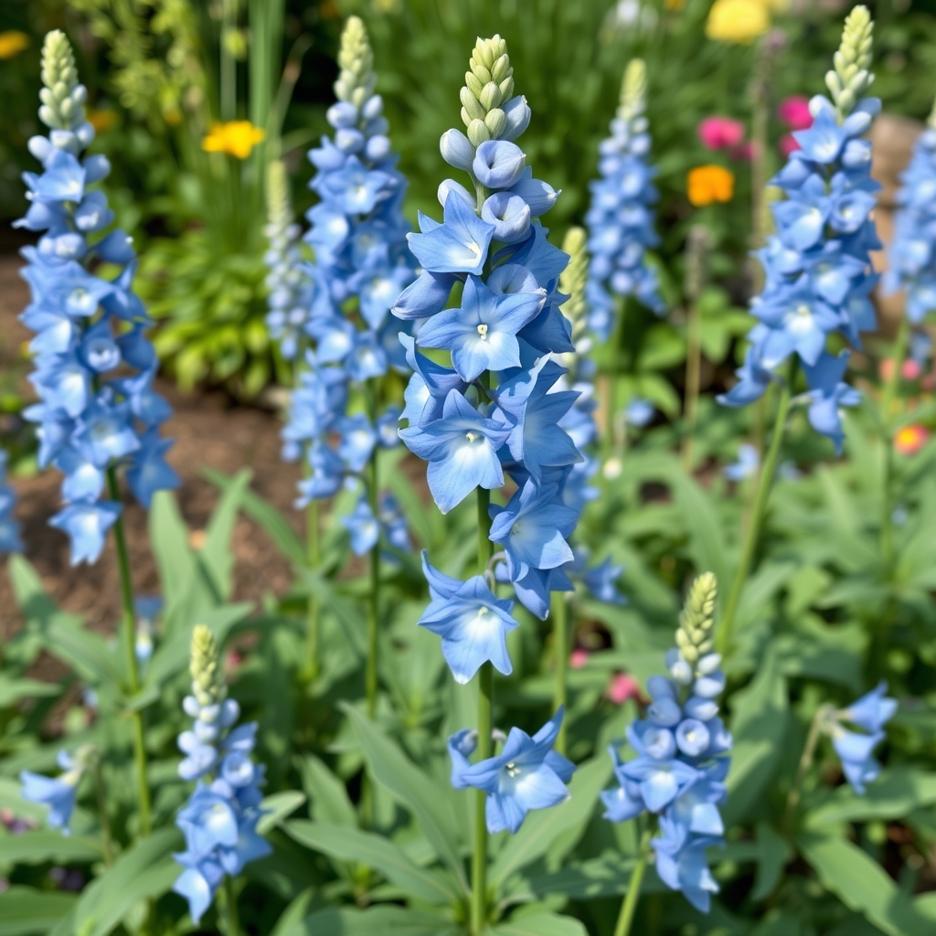 Delphinium 'Sky Blue White Bee'