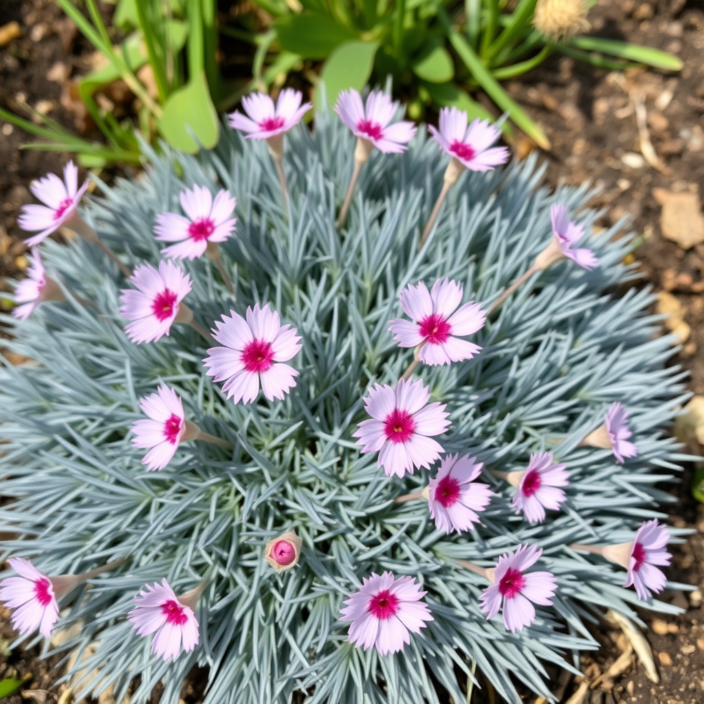 Dianthus Alpine 'Blushing Star'. Hardy scented garden ready plant.