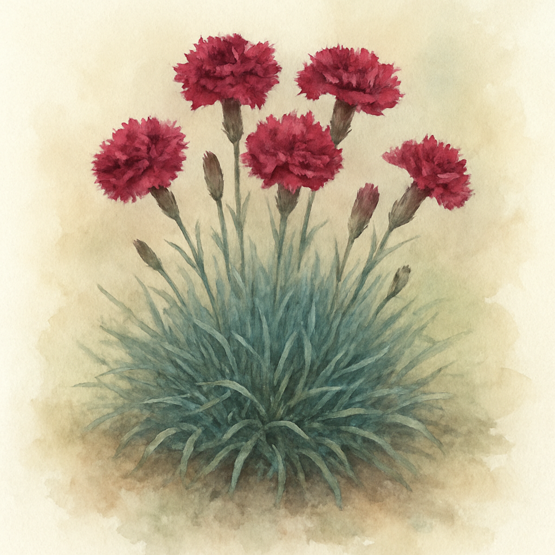 Dianthus Alpine 'Cherry Burst'. Hardy scented garden ready plant.