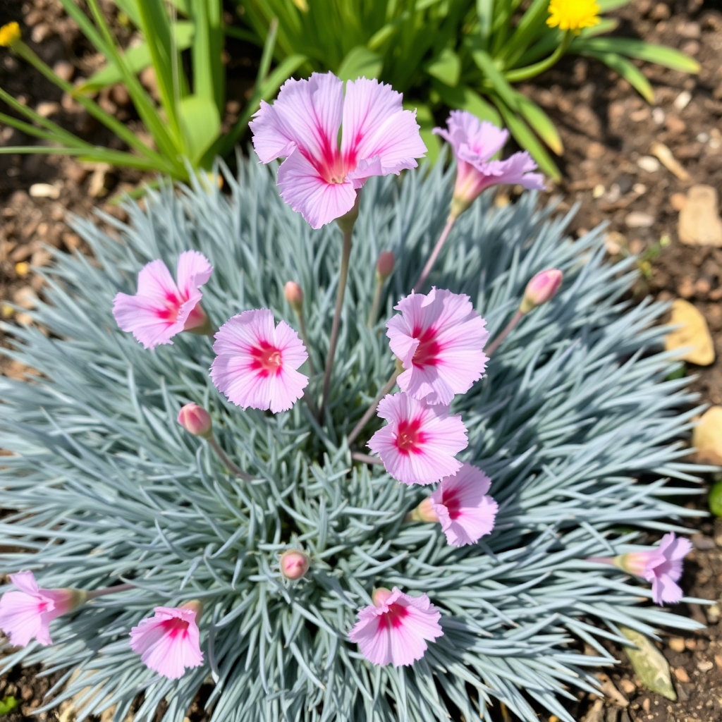 Dianthus Alpine Pink 'Flutterburst'. Hardy scented garden ready plant.