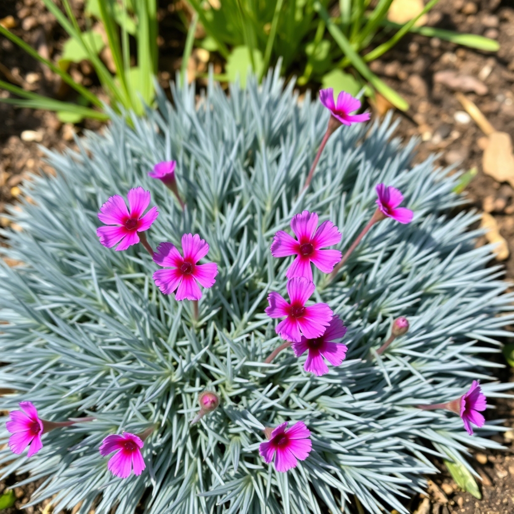 Dianthus Alpine Pink 'Inshriach Dazzler'. Hardy scented garden ready plant.