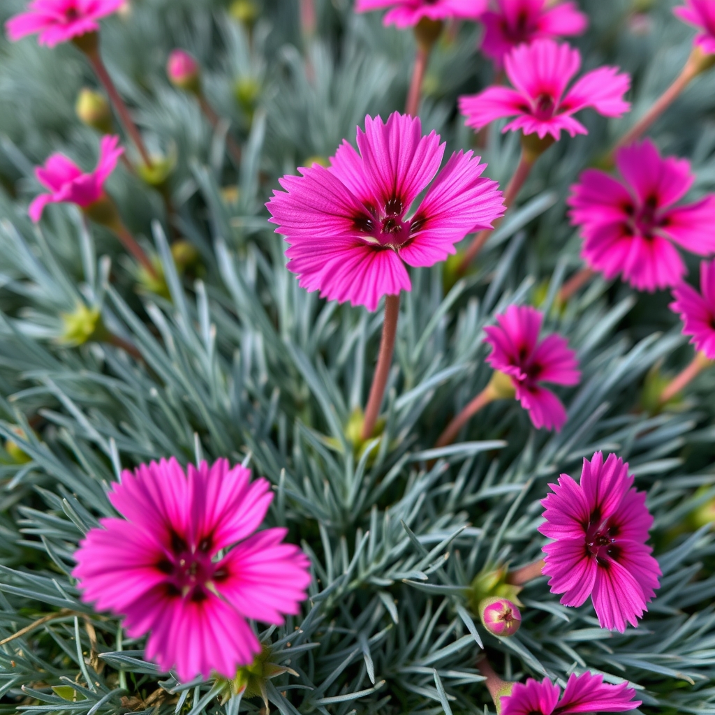 Dianthus Alpine Pink 'Mendlesham Minx'. Hardy scented garden ready plant.