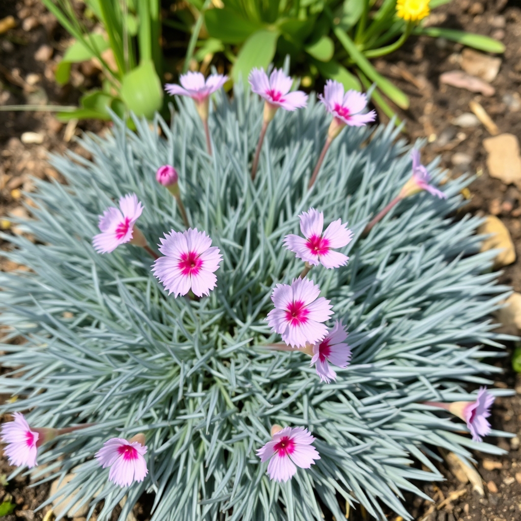 Dianthus Alpine Pink 'Wardens Hybrid'. Hardy scented garden ready plant.