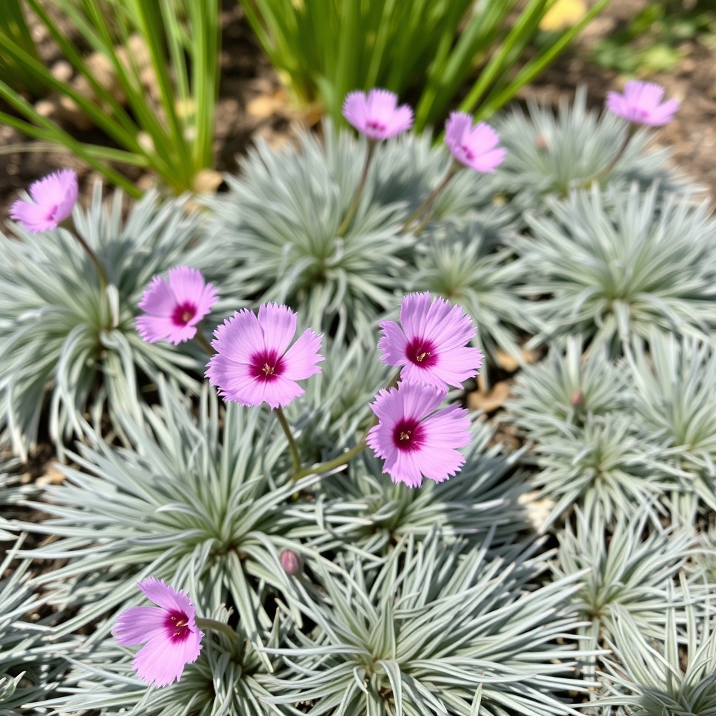 Dianthus Alpine Pink 'Whatfield Can Can'. Hardy scented garden ready plant.