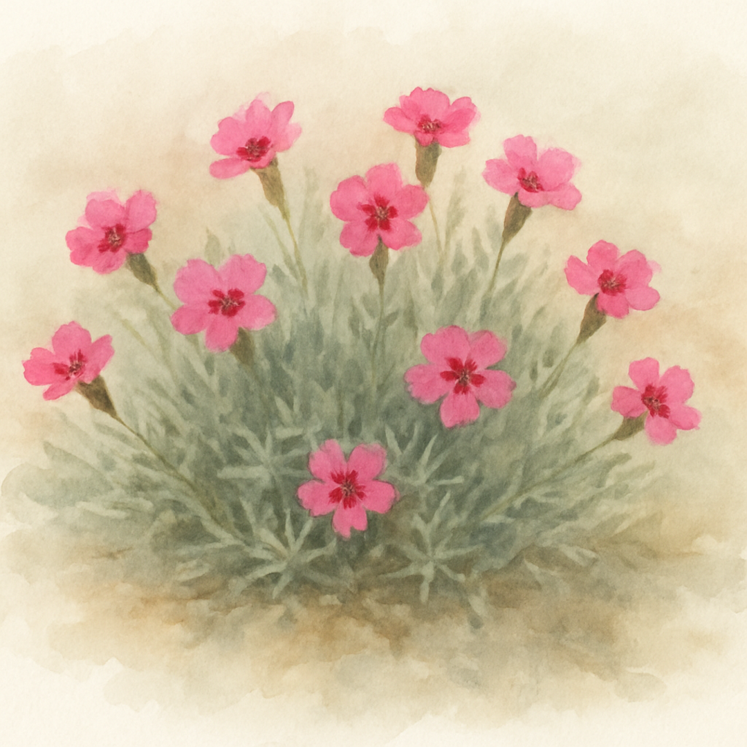 Dianthus Alpine Pink 'Whatfield Gem'. Hardy scented garden ready plant