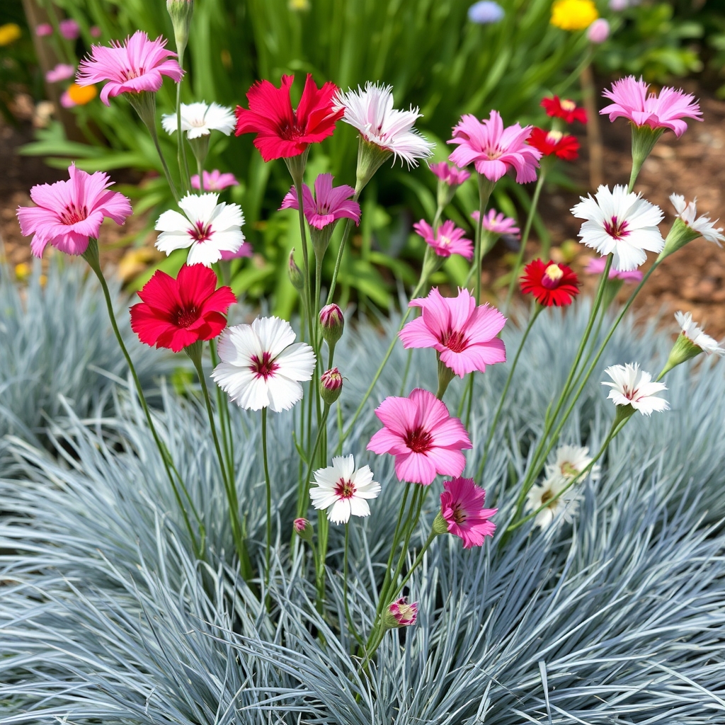 Dianthus Hardy Mixed x 2 12 Plants Colourful & Fragrant Blooms