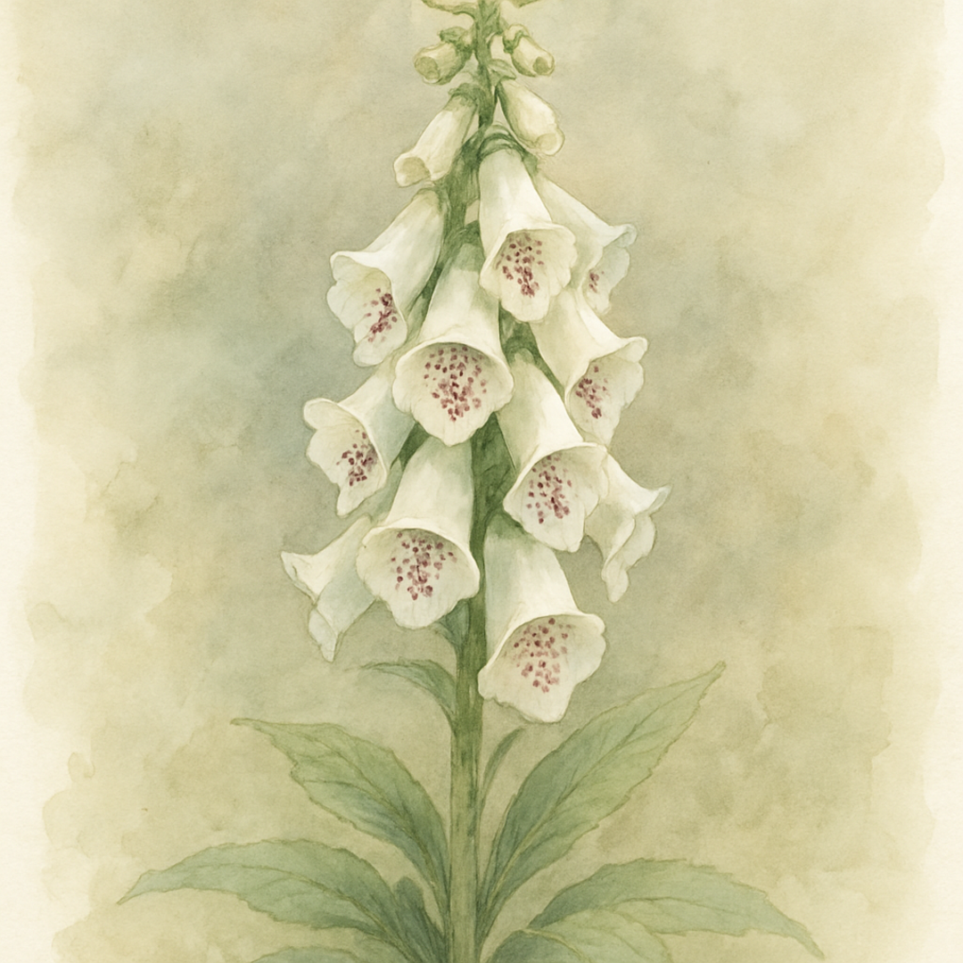 Digitalis Dalmatian White