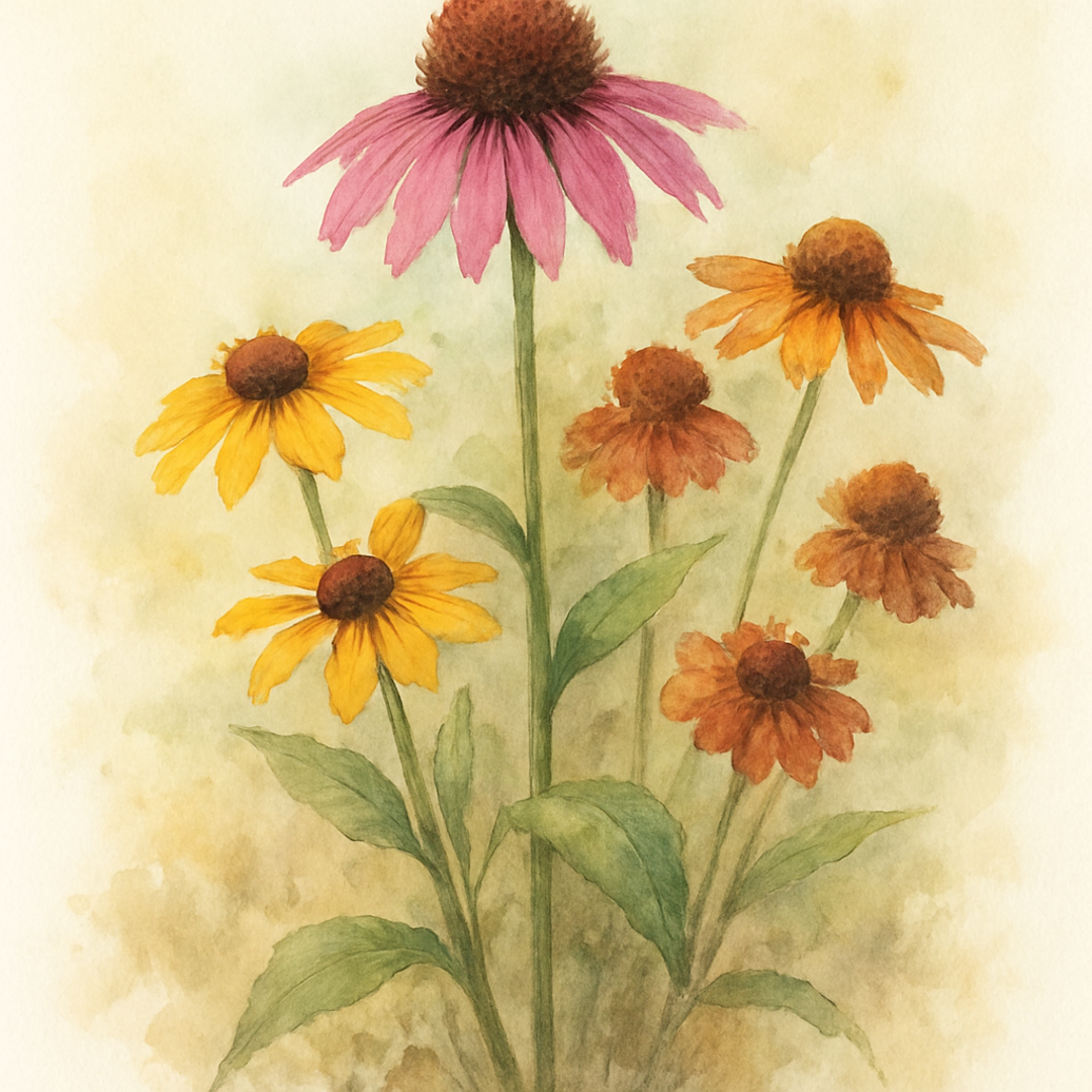 Rudbeckia, Echinacea & Helenium Mix