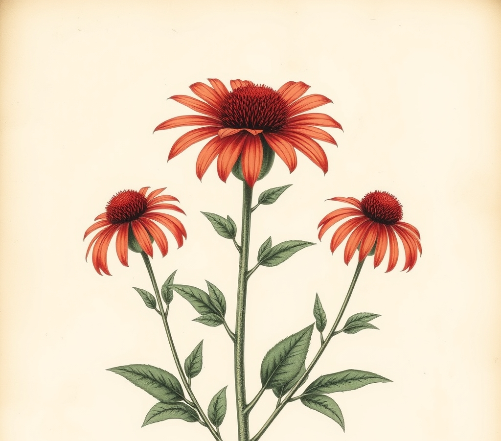 Echinacea Sombrero Vintage Hot Red