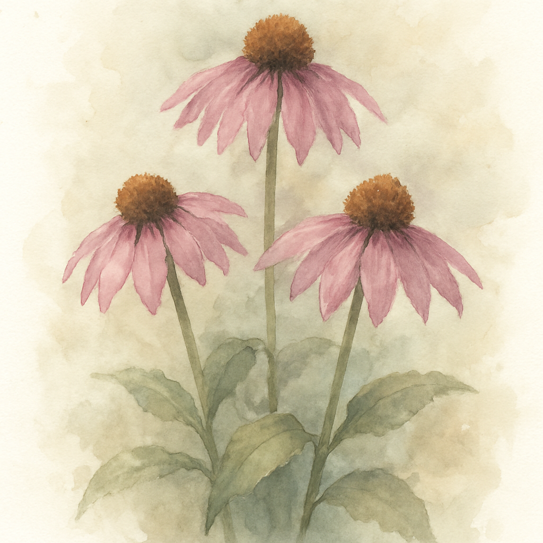 Trio of Pink Echinacea