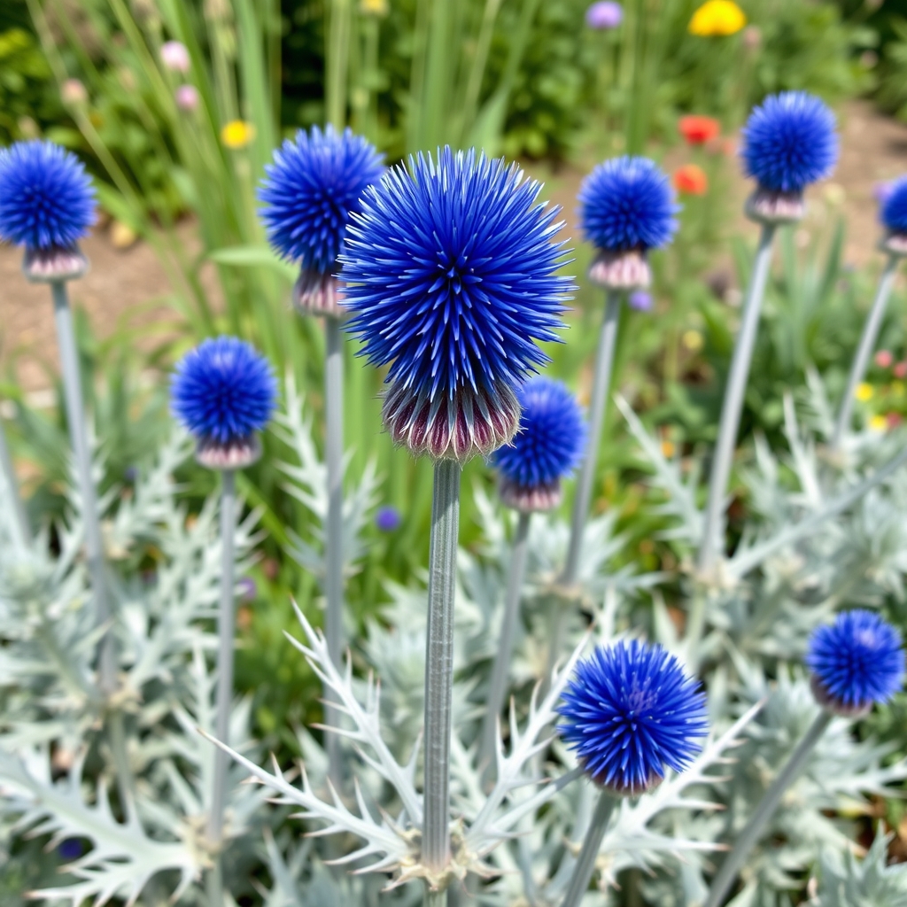 Echinops ritro 'Veitch's Blue'