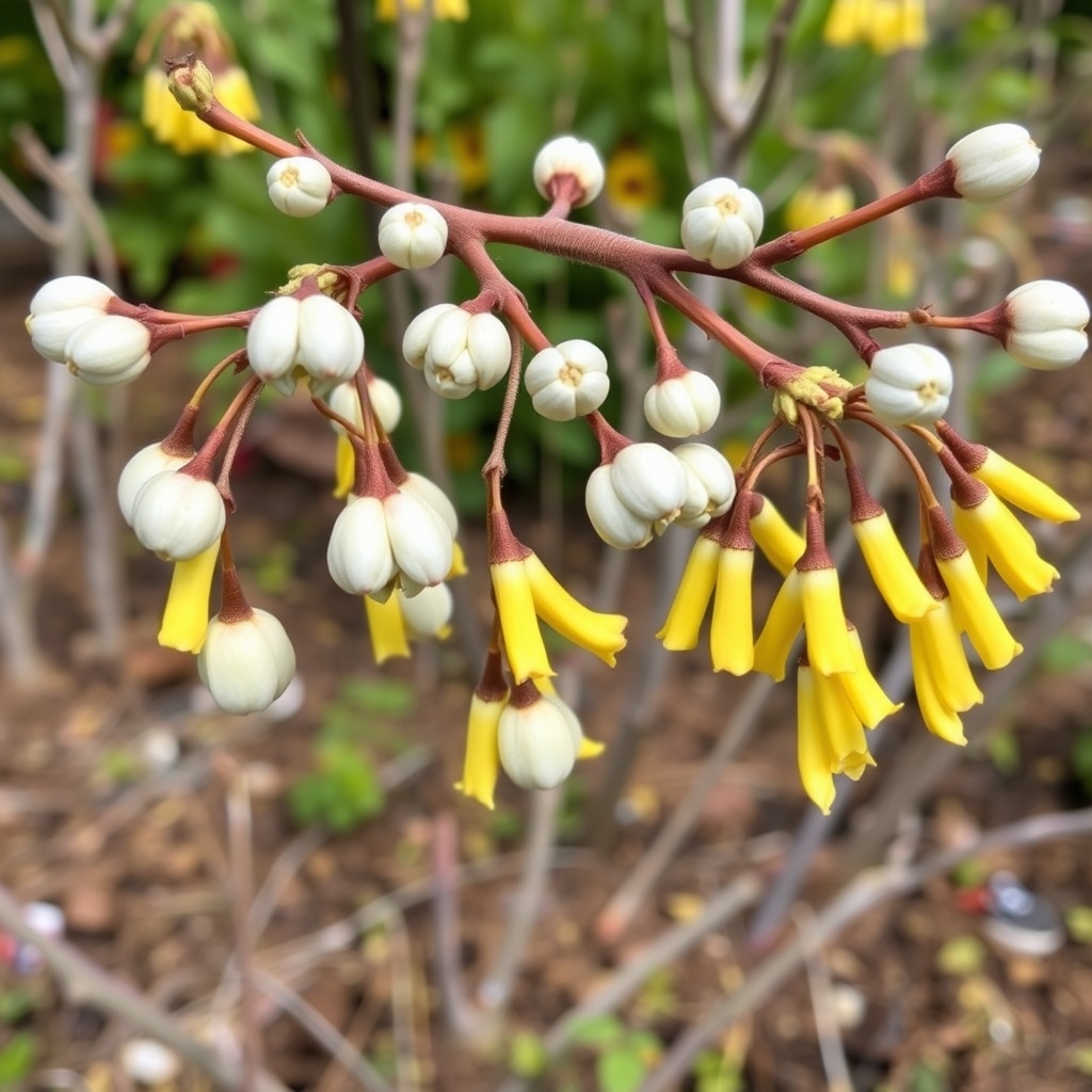 Edgeworthia chrysantha paperbush 'Grandiflora' large pots Scented flowers
