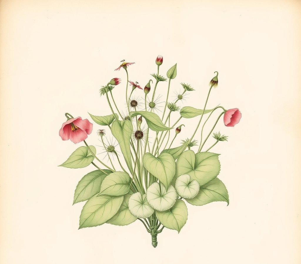 Papaver, Epimedium & Brunnera Mix