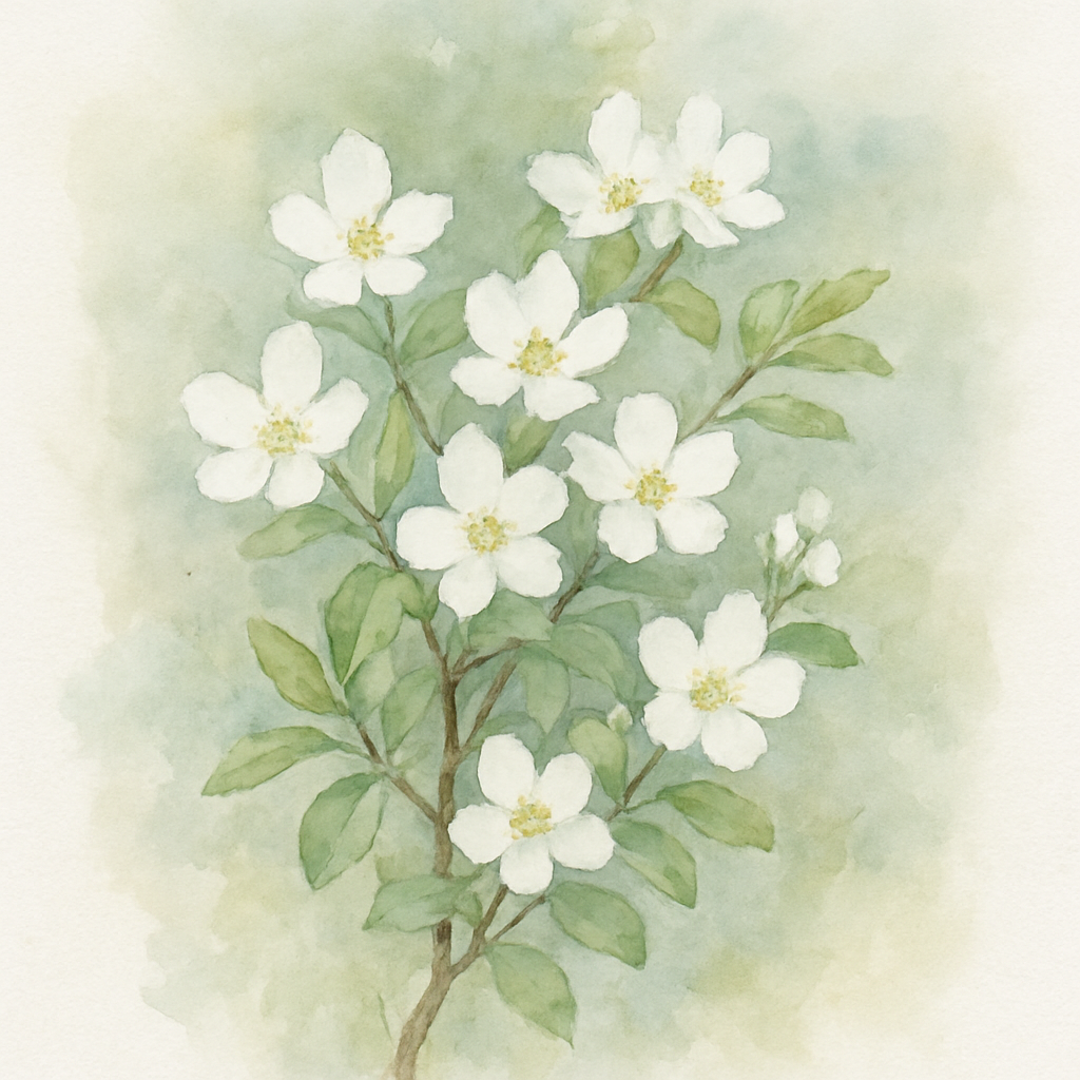 Exochorda × macrantha 'Niagara'